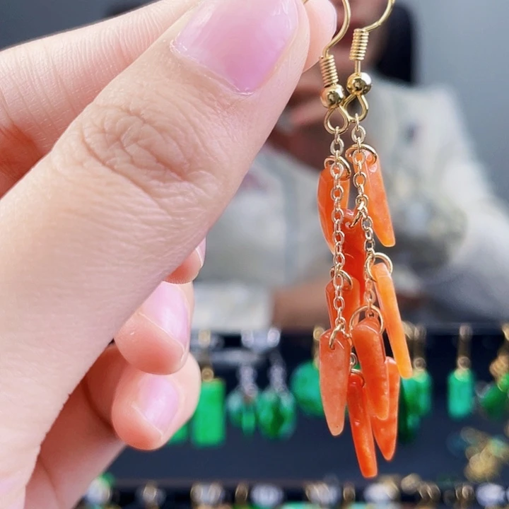 翡翠耳饰未镶嵌饰品