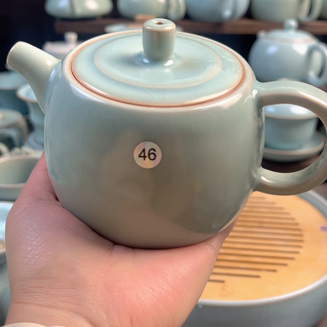 陶摆件瓷仿古釉井兰壶原矿