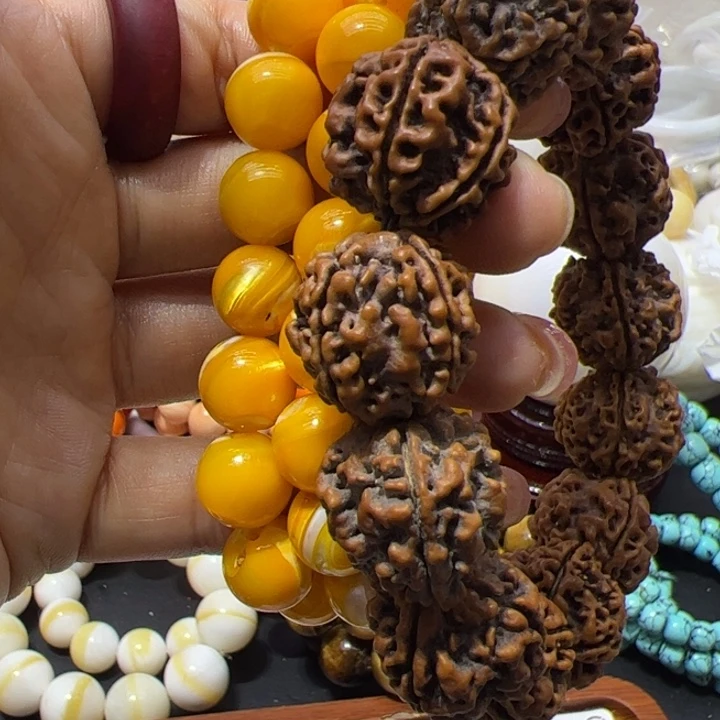 核桃手串/手链1.2金黄大白