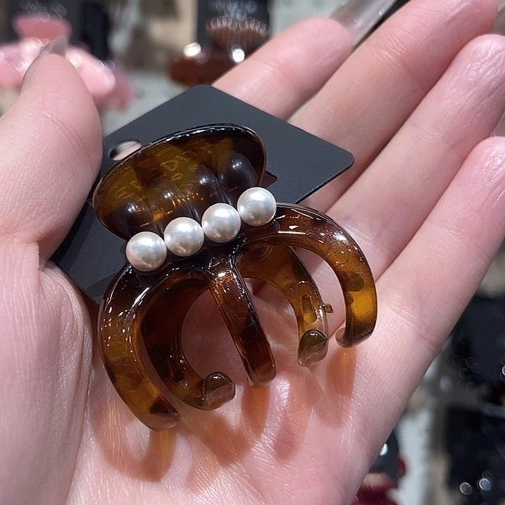 醋酸铜合金焦糖色四颗珍珠，醋酸装甲