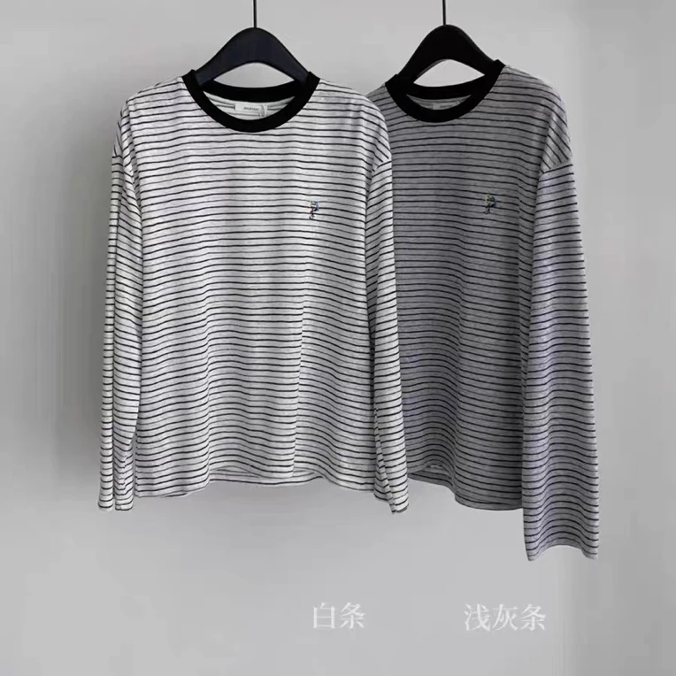 2235巨舒服！经典条纹拼接长袖上衣