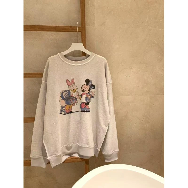 MAINRAY-「童趣奇奇」小众卡通印花反做设计宽松休闲圆领卫衣