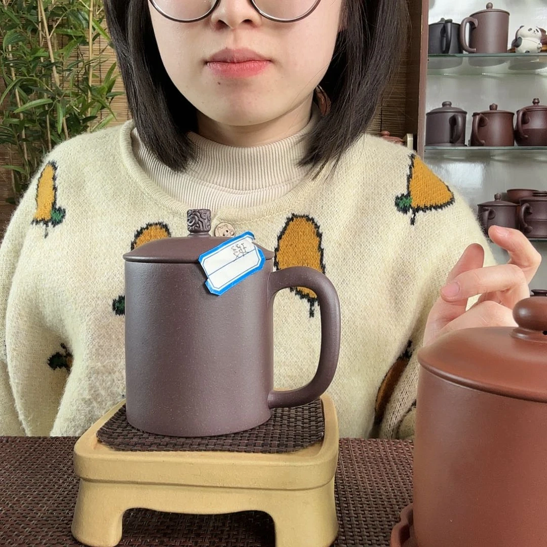 紫砂茶杯F****n老天青云纹办公杯400CC