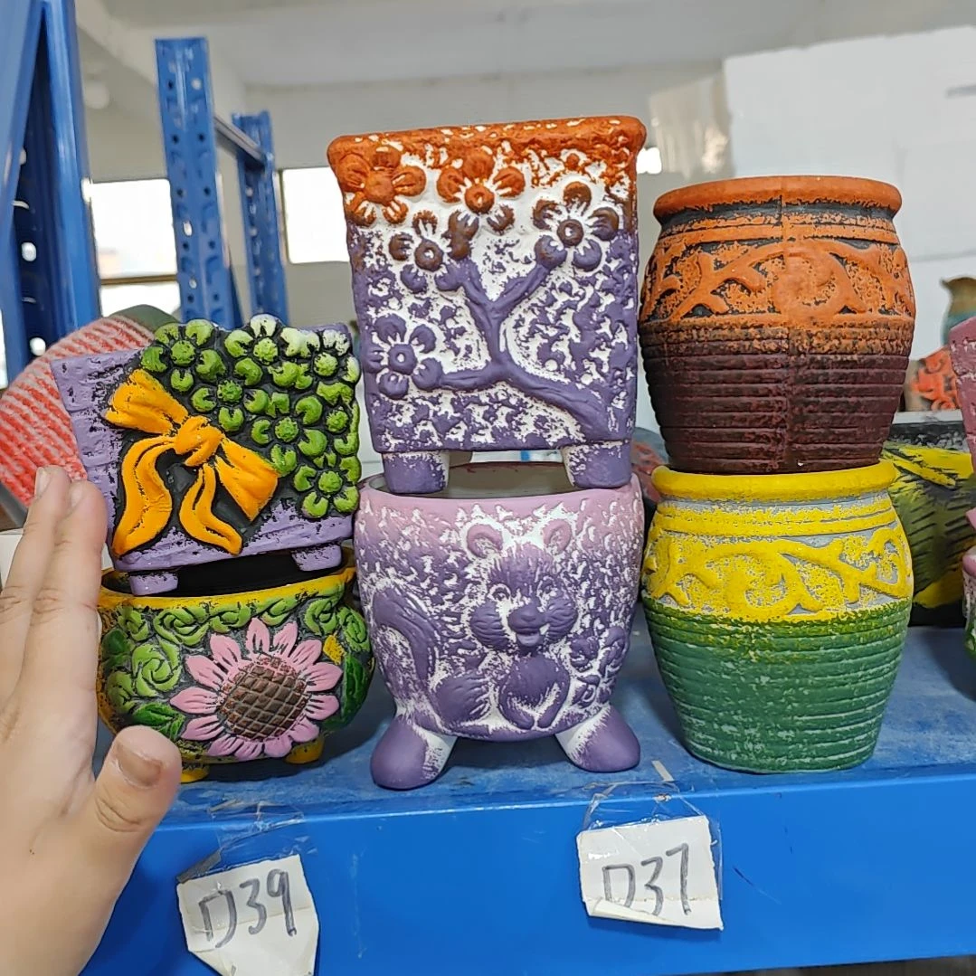 红陶吸水透气的白陶花盆凑满12发货