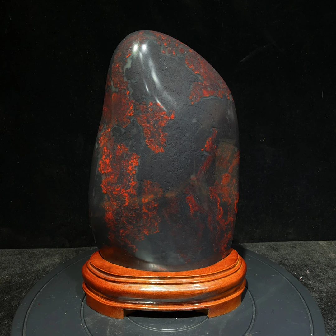 天然桂林鸡血玉石奇石观赏石原石家居摆件尺寸：21-7-36cm，16.9斤