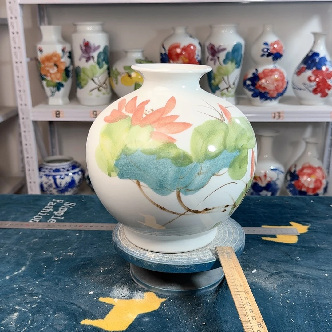 摆件景德镇陶瓷石绿何