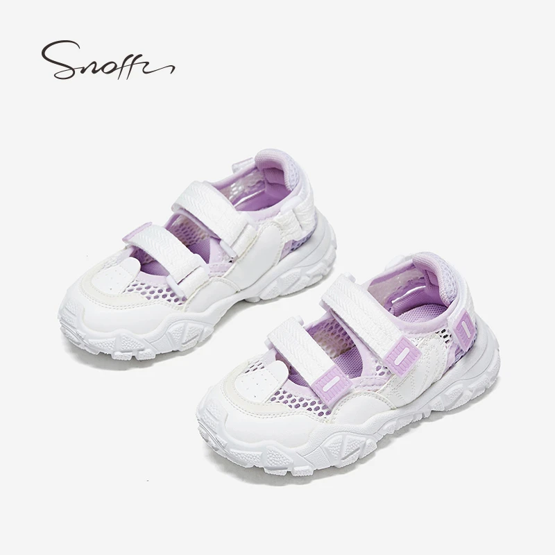 【断码捡漏】斯纳菲女童运动鞋夏季凉鞋休闲老爹鞋软底网面鞋子防滑