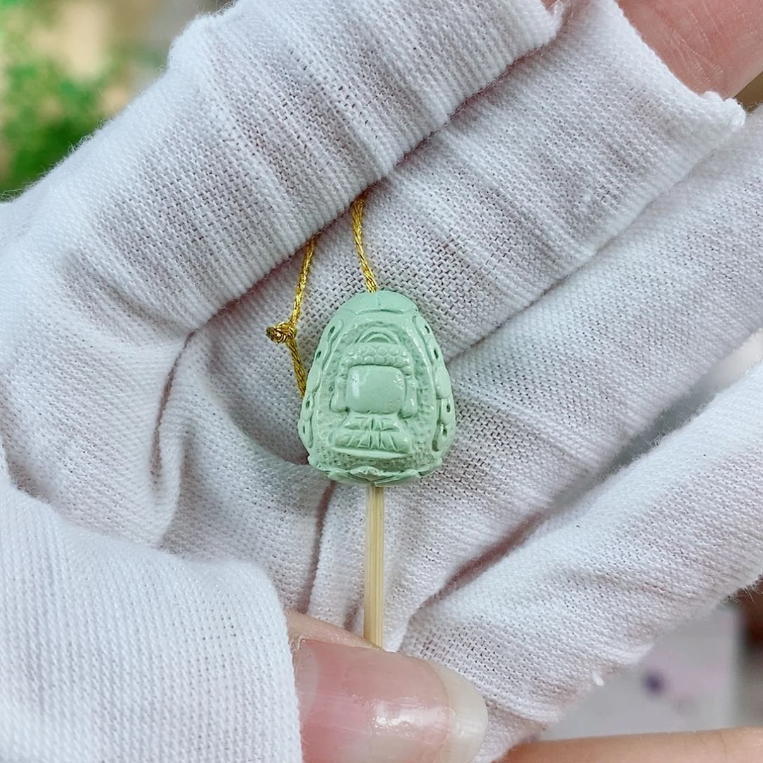 未镶嵌绿松石珠宝奇石小**青