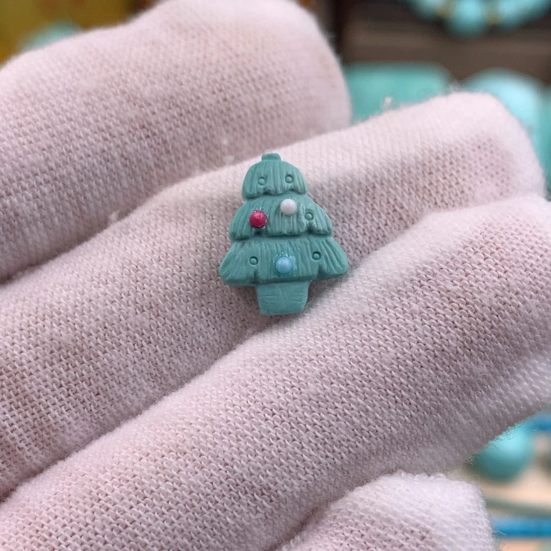 绿松石未镶嵌圣诞树