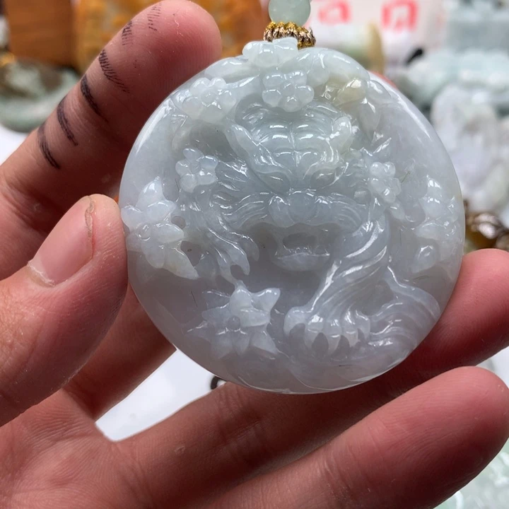 翡翠未镶嵌颈饰保真天然a货翡翠