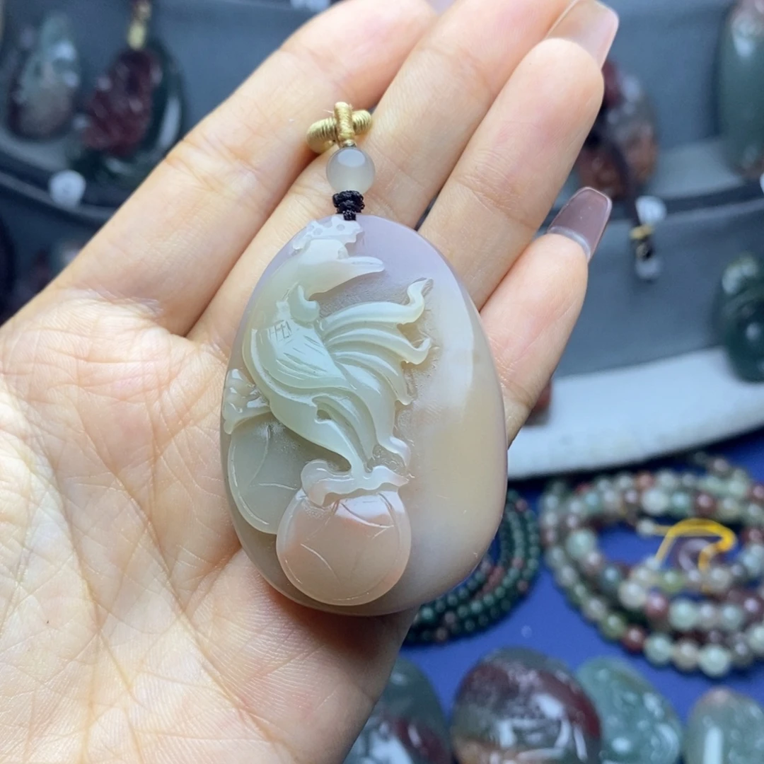 玛瑙/玉髓未镶嵌吊坠(不含链)