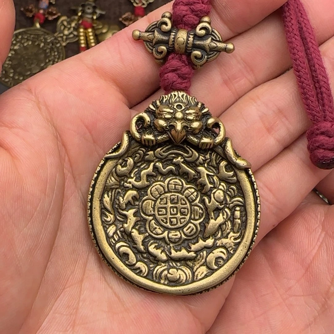 老铜九宫牌吊坠喜欢的来