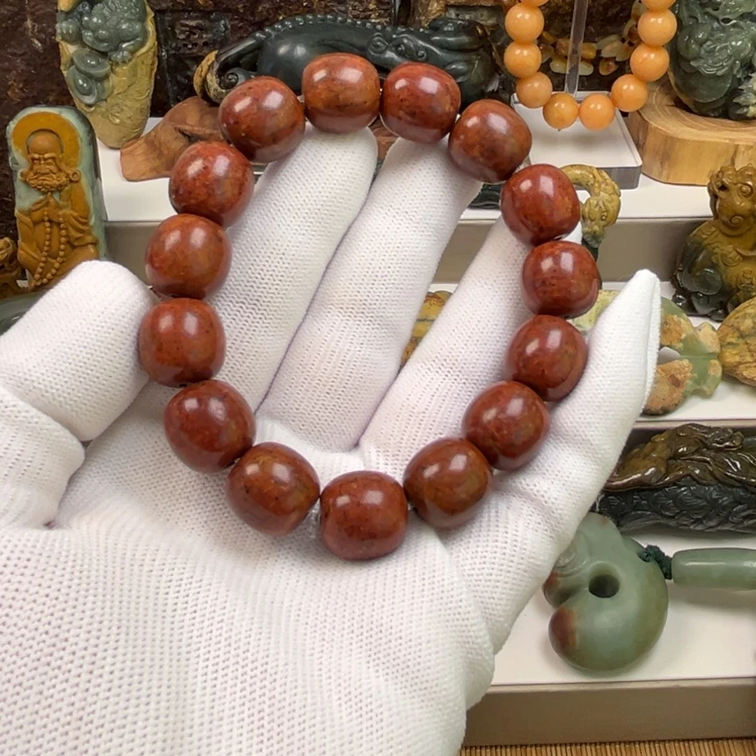 斌***安岫岩河磨玉（透闪石质玉）未镶嵌手串