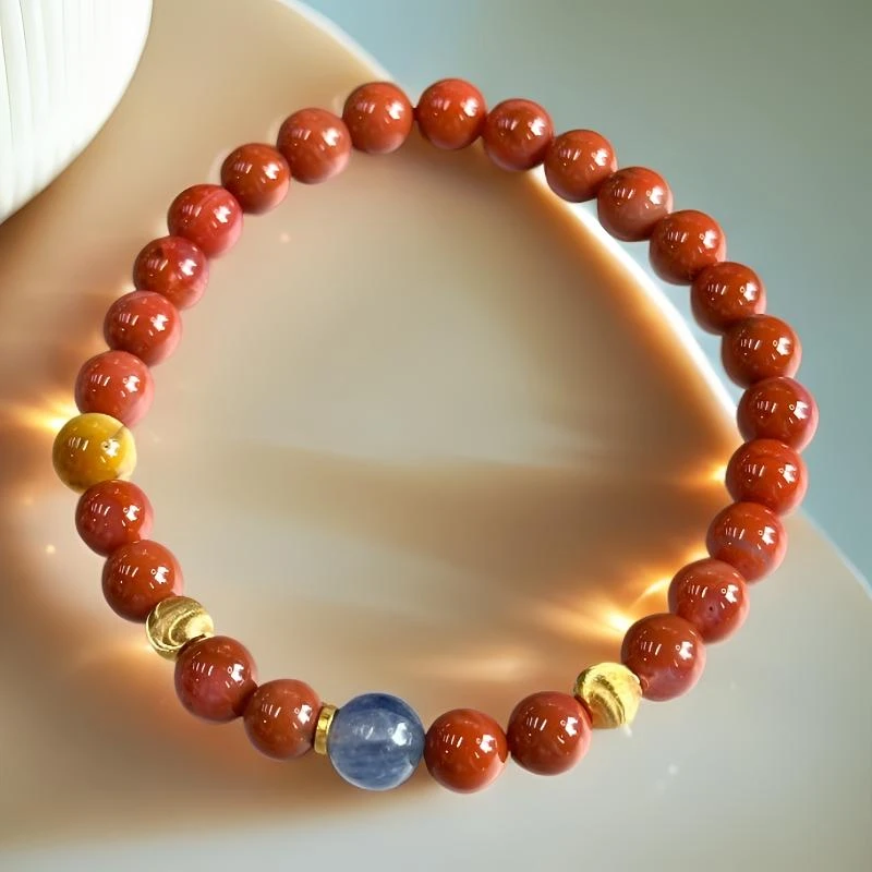 【昕禧·赤松约】满肉柿子红单圈手链