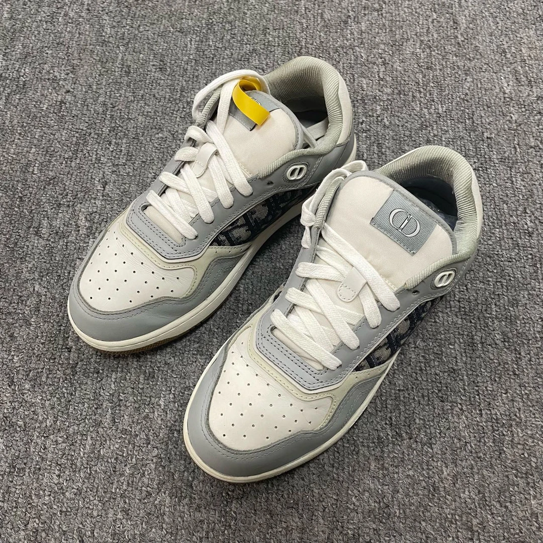 95新 DIOR/迪奥 （有盒）B27 徽标印花低帮板鞋  38码/5855