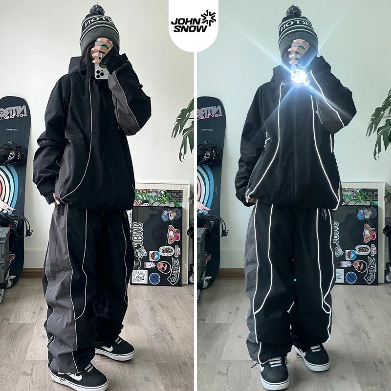 John snow滑雪服新款装备滑雪服套装单双板滑雪衣裤防风保暖冬