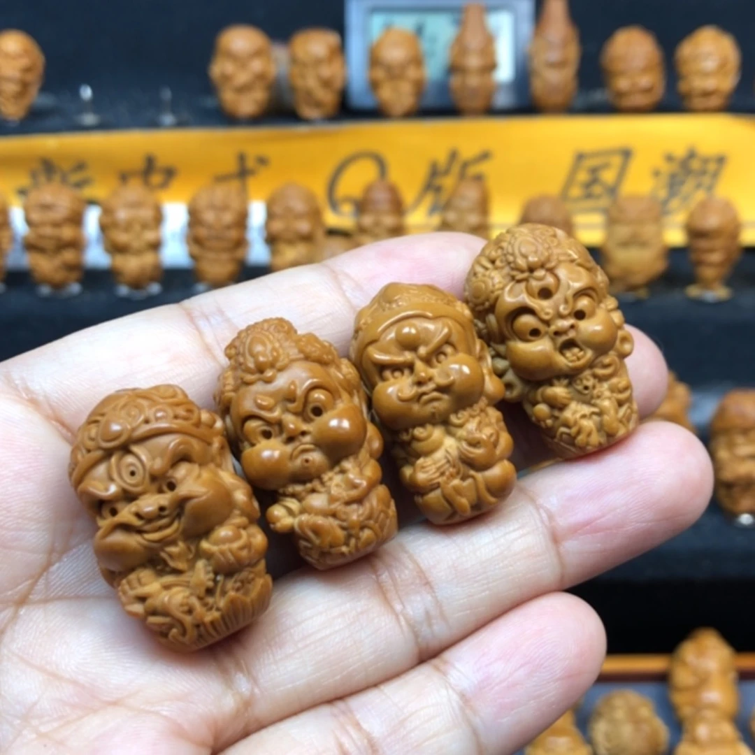 【闪购商品】橄榄核手串/手链偶*Z黄红白绿财神