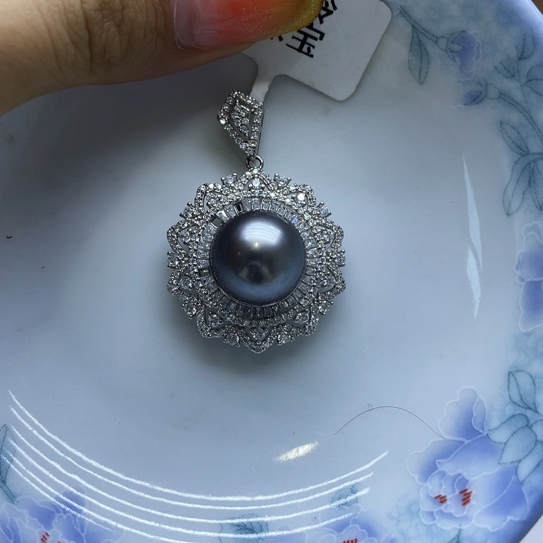 海水珍珠颈饰银S925镶嵌