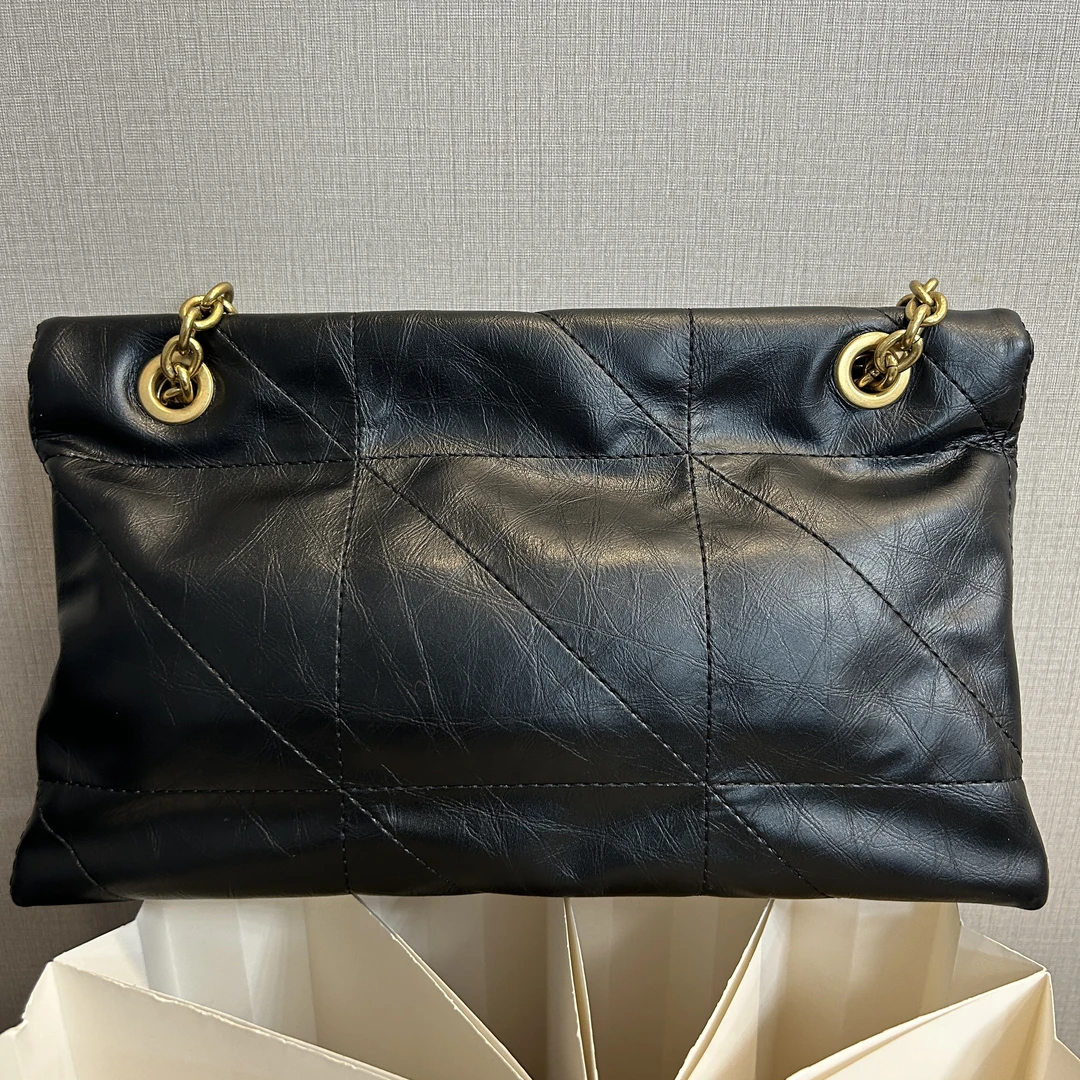 TOLEX2025新款手工时尚百搭折叠女包黑色