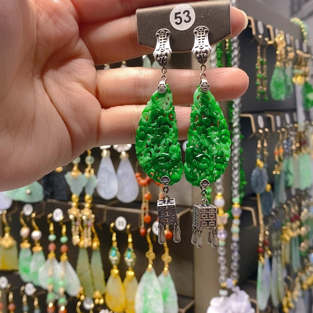 未镶嵌翡翠耳饰翡翠