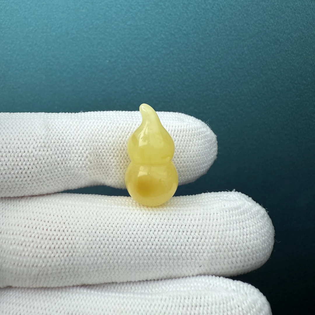 Y5378天然原矿蜜蜡 葫芦12.3*23mm支持复检假一罚十