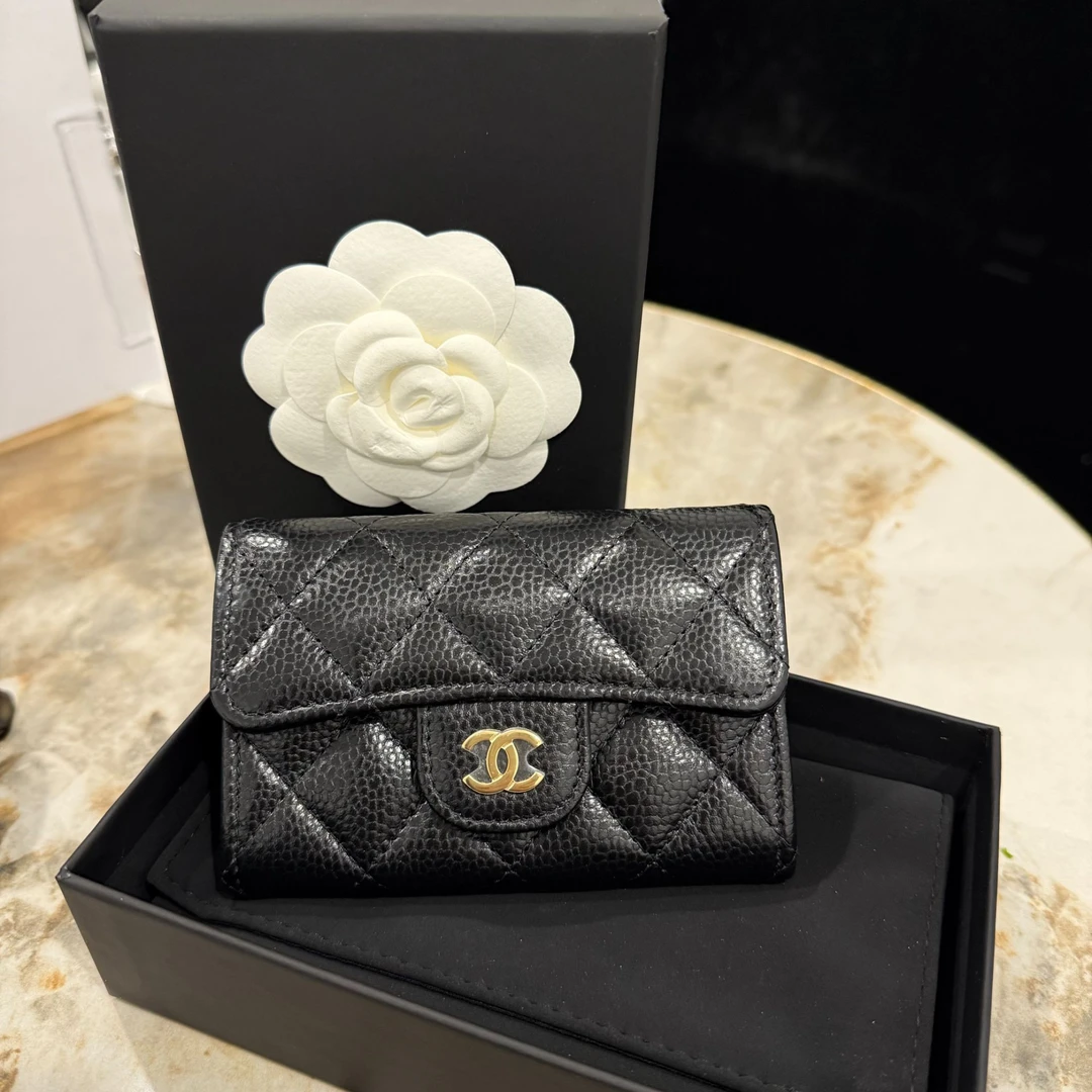未使用 Chanel/香奈儿 香奈儿cf荔枝纹黑金卡包