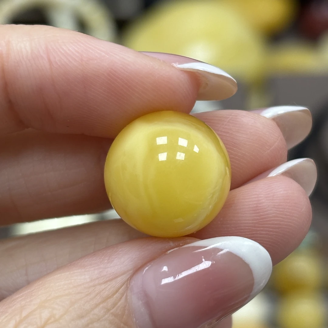 15.3mm ·2-小妖珠宝天然原矿琥珀蜜蜡
