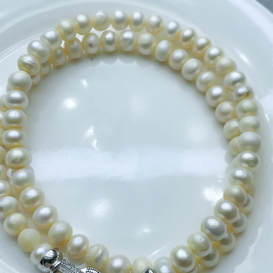 淡水珍珠颈饰钛钢