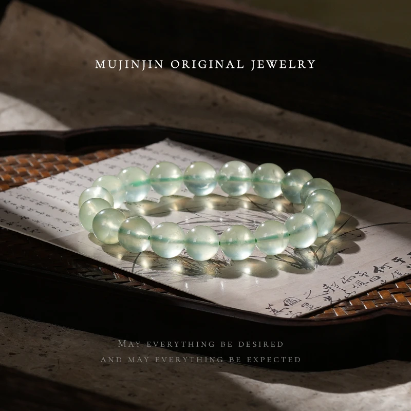 【木槿槿】天然葡萄石手串女款约10m小众饰品单圈串珠手链XL3562