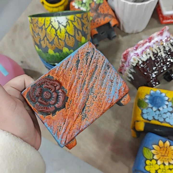 陶吸水透气的白陶花盆凑满12发货