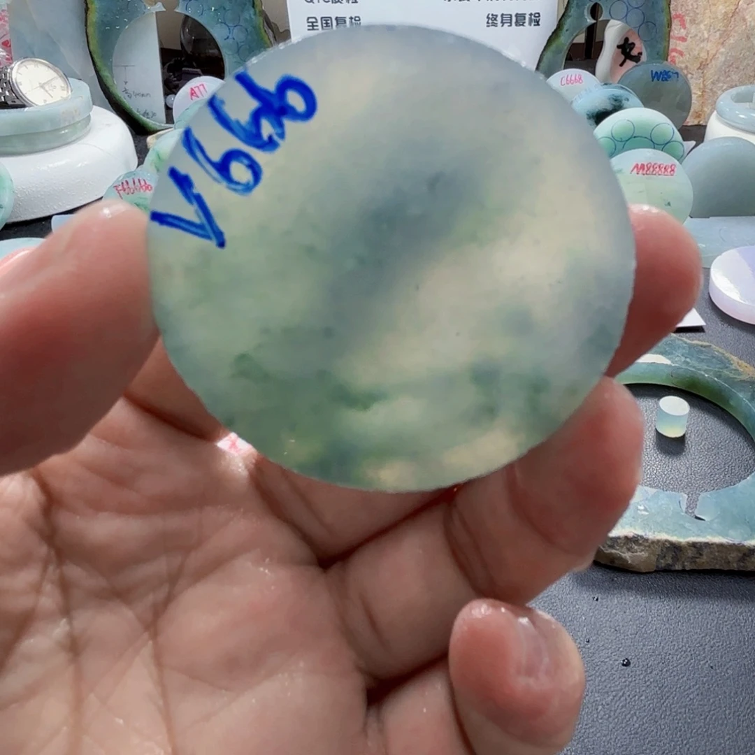 马***花定制翡翠未镶嵌88888888