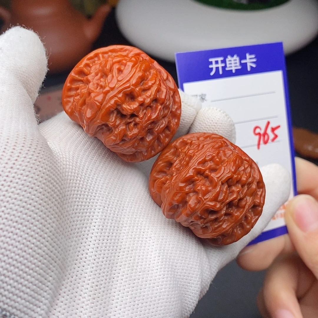 文玩核桃把件42球白965