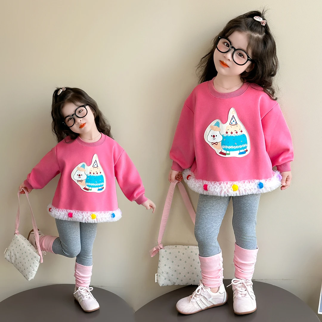 女童卫衣套装秋季2025新款儿童洋气时髦秋装两件套宝宝春秋款衣服