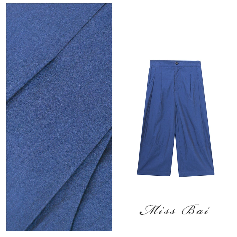 YIWEN-【多瑙河2】高级奢华高支高密匹马棉休闲九分裤KZ5873
