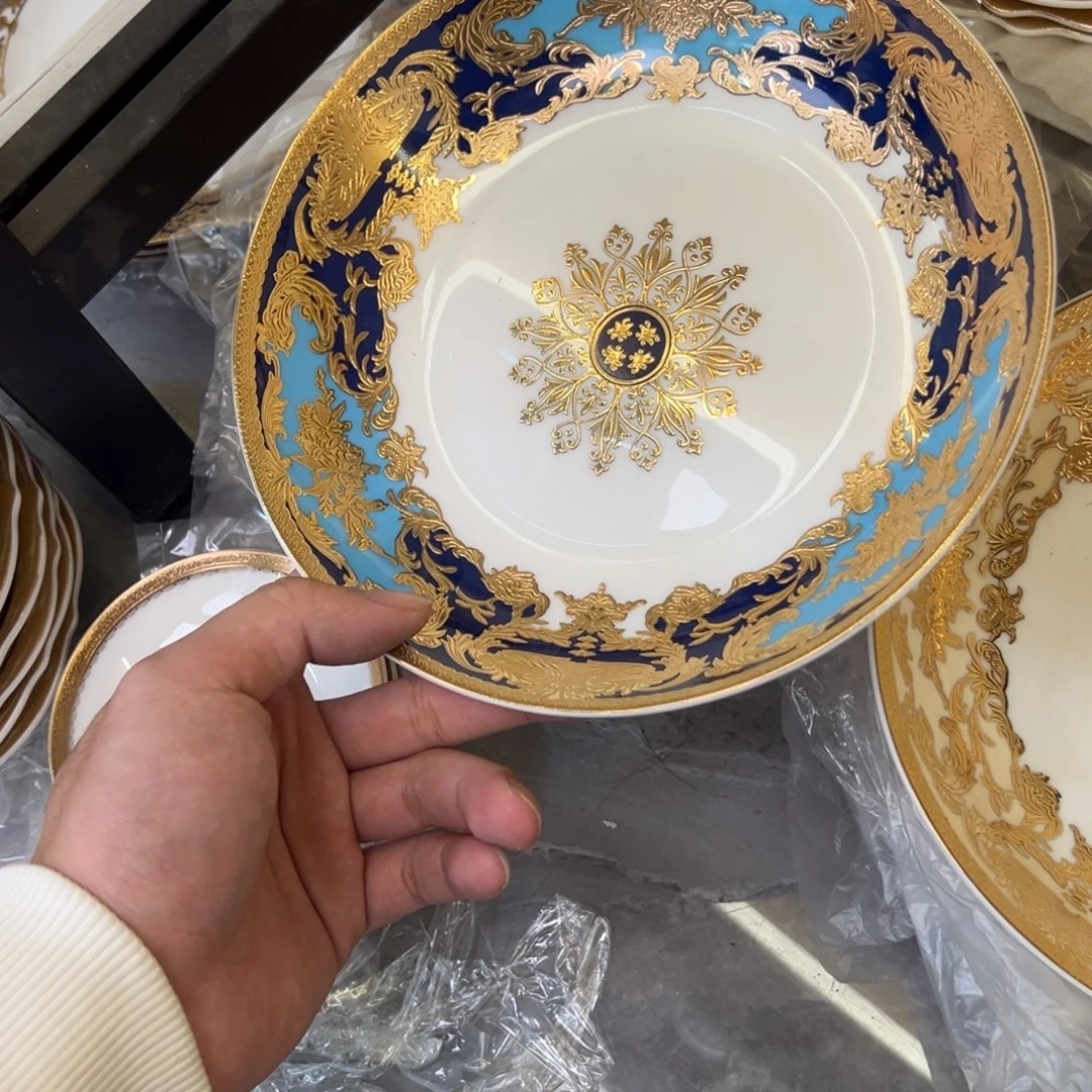 瓷片8寸深菜盘两个一单打包