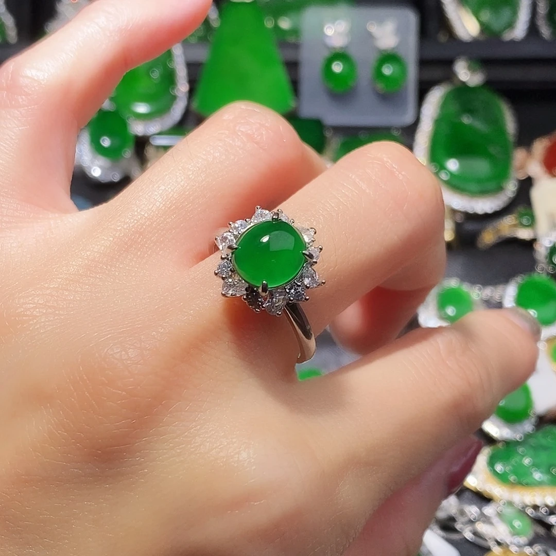 翡翠未镶嵌戒指戒指