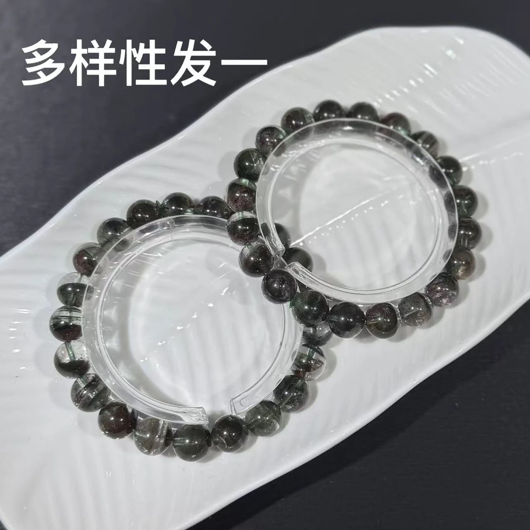 天然老矿巴西浓郁色绿幽灵鬼佬财神手链手串多样性发一 G127