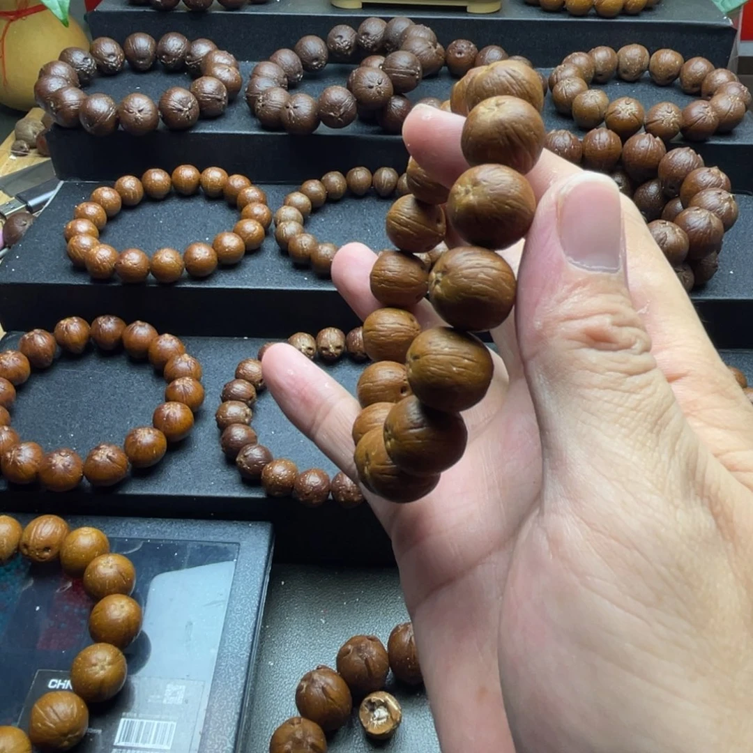 紫金鼠手串15尺寸纯圆