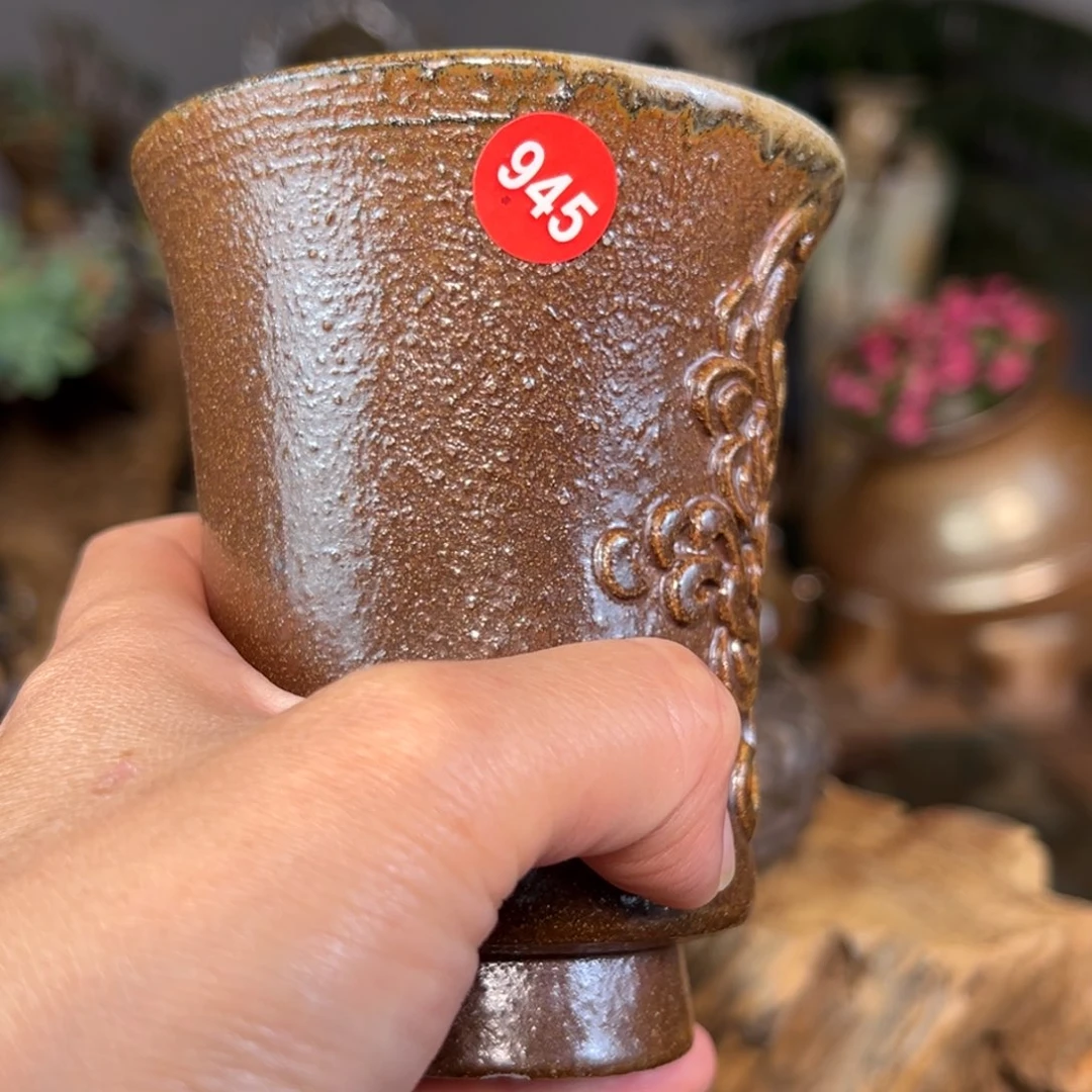 未***到杯945柴烧主人杯自然落灰釉