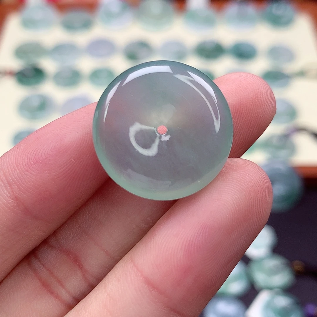 翡翠未镶嵌颈饰39 尺寸22.6-5.8