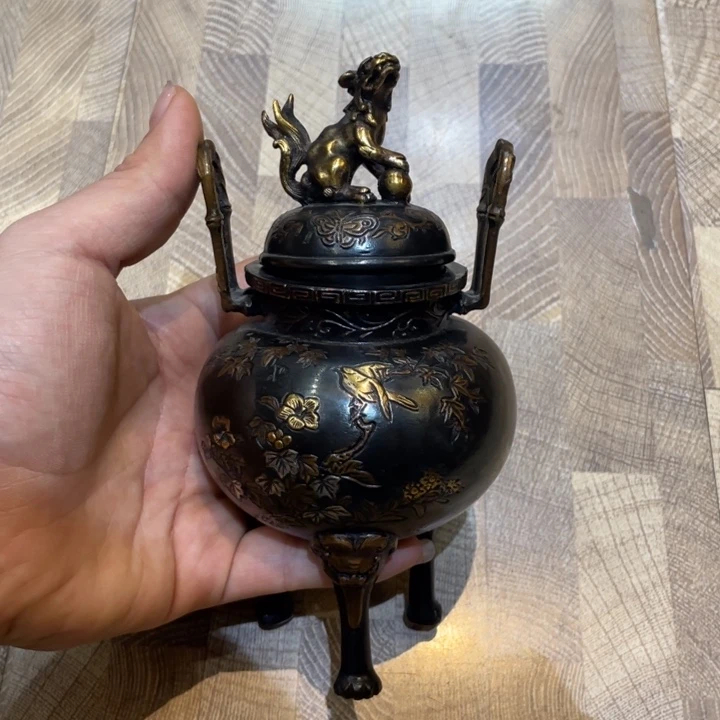 铜香炉茶道具摆件摆件