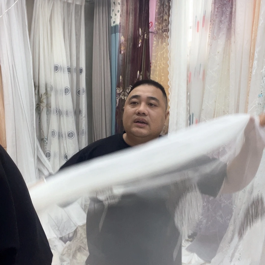 蝴***蝶纱定制十三米白色窗纱