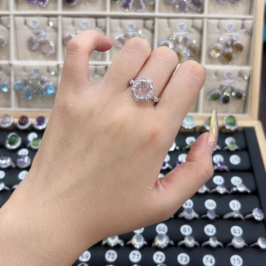 银S925镶嵌水晶戒指