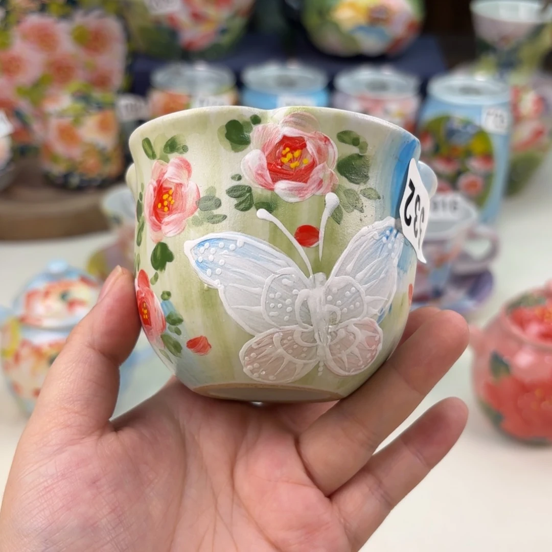 景德镇手绘高温釉下彩陶瓷茶具