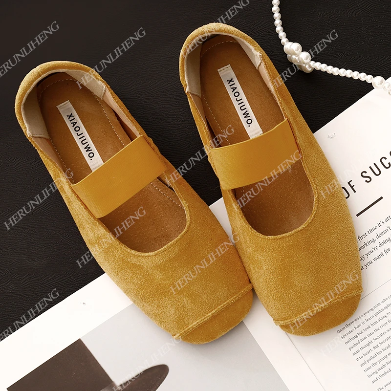 翻毛皮平底玛丽珍鞋夏季女鞋春季百搭