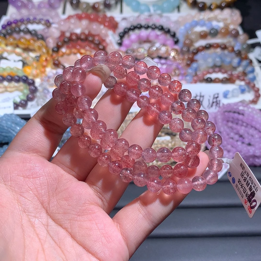 未镶嵌手链水晶高品白水体草莓多圈7