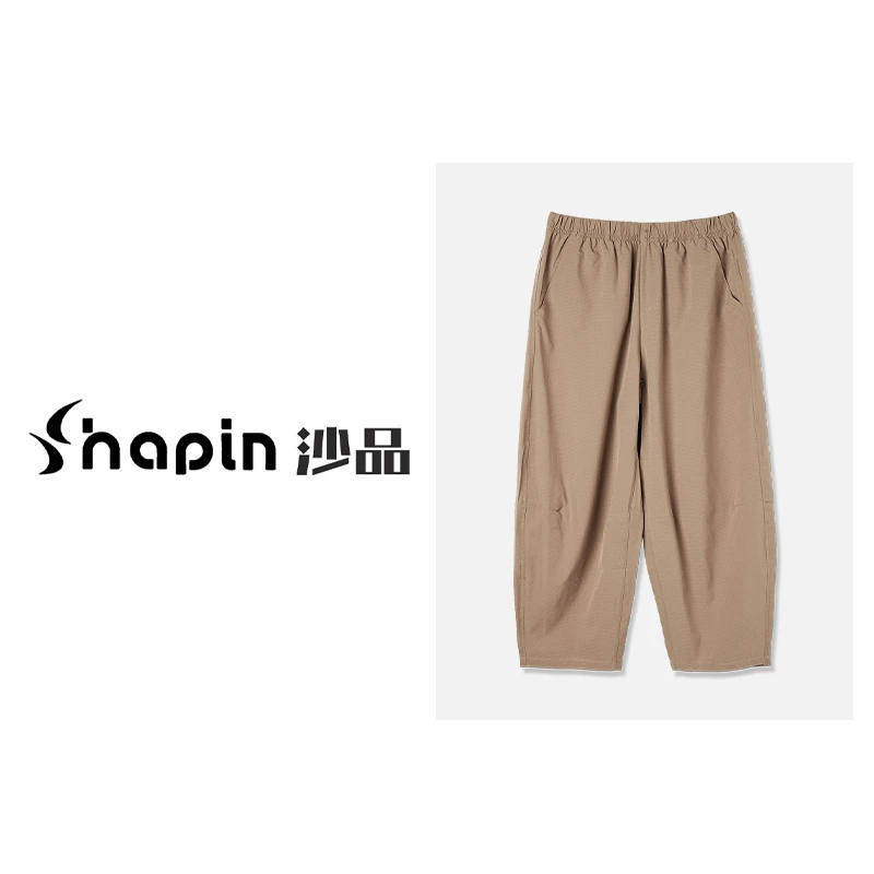 慵懒透气网孔宽松显瘦松紧腰休闲裤夏季凉感裤女BXY3252072