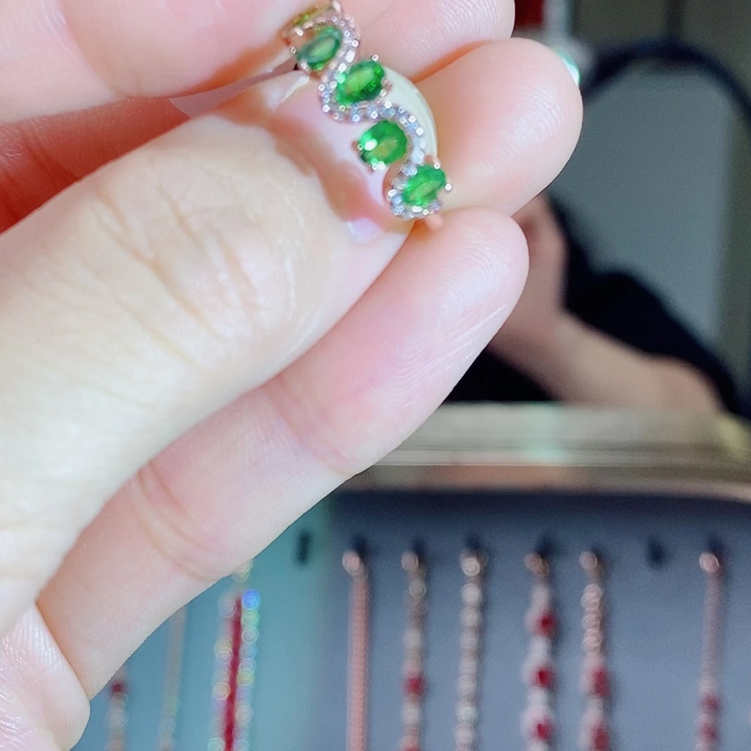 戒指银S925镶嵌石榴石