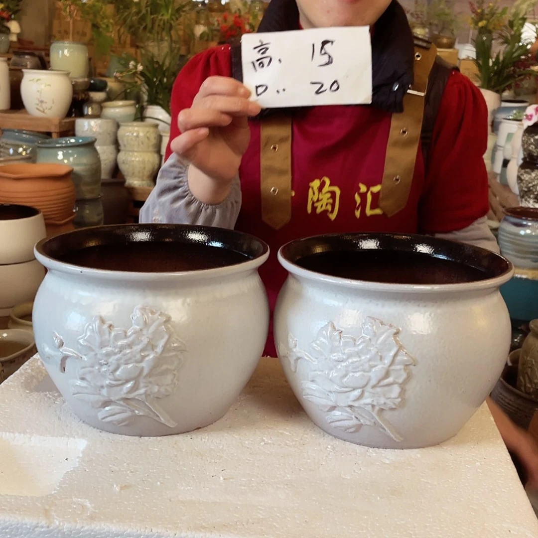 紫砂花盆高度15口径20