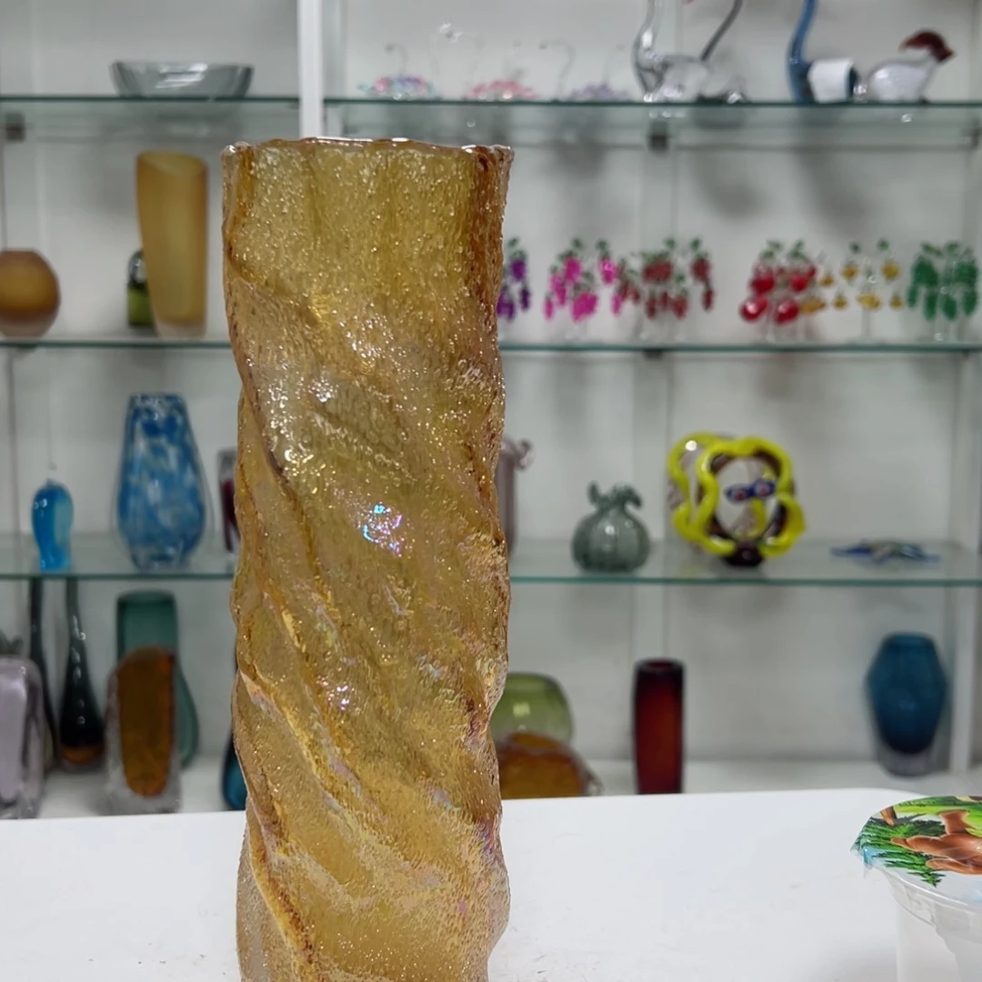 高 35 轻奢琉璃花器福利正常手工痕迹